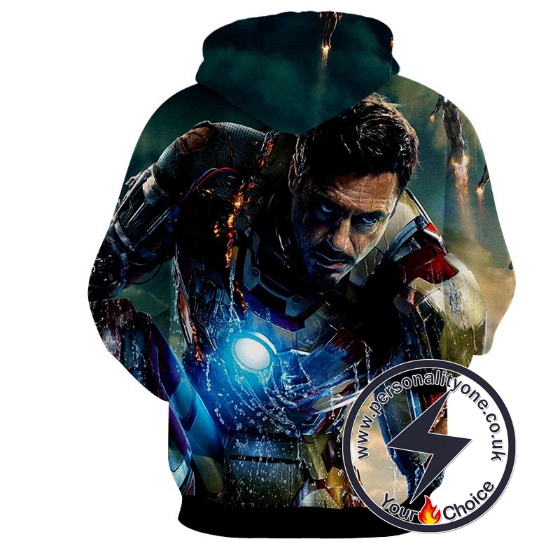 Iron Man - Iron Man 3D - Iron Man Hoodies